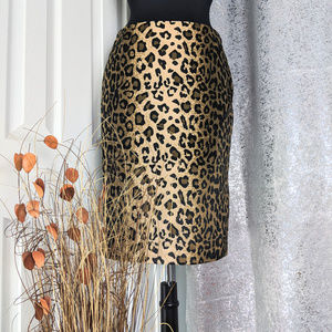 INC Winter Cheetah pencil skirt Sz 2